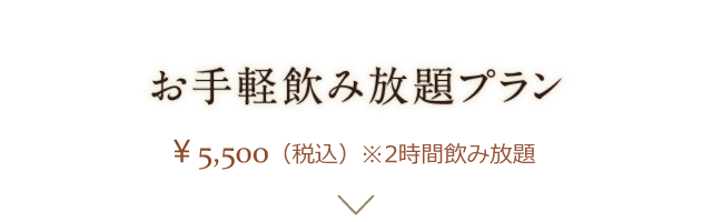お手軽飲み放題プラン